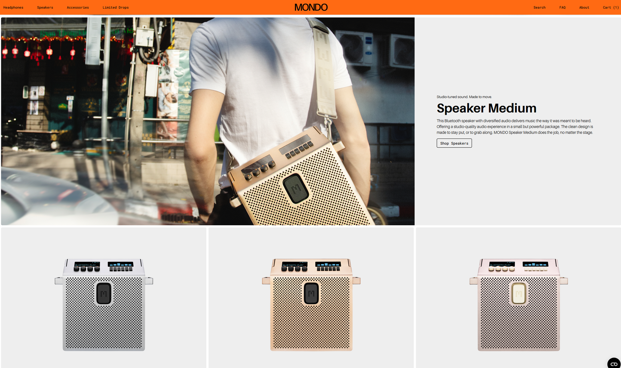 Mondo Sound webbplats — komplett redesign av musikproducentstudio designad av Papaya Coco